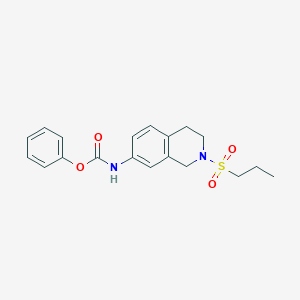 molecular formula C19H22N2O4S B2603354 Phenyl (2-(propylsulfonyl)-1,2,3,4-tetrahydroisoquinolin-7-yl)carbamate CAS No. 955232-81-2