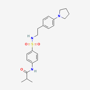 N-(4-(N-(4-(pyrrolidin-1-yl)phenethyl)sulfamoyl)phenyl)isobutyramide