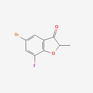 molecular formula C9H6BrFO2 B2603358 5-bromo-7-fluoro-2-methylbenzofuran-3(2H)-one CAS No. 1248174-02-8