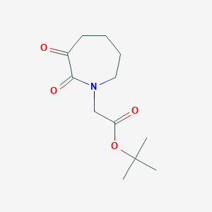 molecular formula C12H19NO4 B2603363 Tert-butyl 2-(2,3-dioxoazepan-1-yl)acetate CAS No. 2060006-39-3