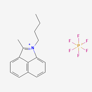 molecular formula C16H18F6NP B2603365 1-丁基-2-甲基苯并[cd]吲哚-1-鎓;六氟磷酸盐 CAS No. 1610514-92-5