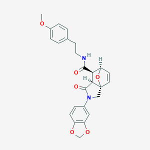 molecular formula C25H24N2O6 B260337 2-(1,3-benzodioxol-5-yl)-N-[2-(4-methoxyphenyl)ethyl]-3-oxo-1,2,4,5-tetrahydro-5,7a-epoxyisoindole-4-carboxamide 