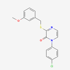 1-(4-chlorophenyl)-3-((3-methoxybenzyl)thio)pyrazin-2(1H)-one
