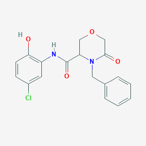 4-benzyl-N-(5-chloro-2-hydroxyphenyl)-5-oxomorpholine-3-carboxamide