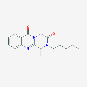 1-methyl-2-pentyl-2H-pyrazino[2,1-b]quinazoline-3,6(1H,4H)-dione