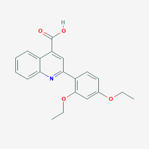 molecular formula C20H19NO4 B2603400 2-(2,4-Diethoxyphenyl)quinoline-4-carboxylic acid CAS No. 350997-55-6