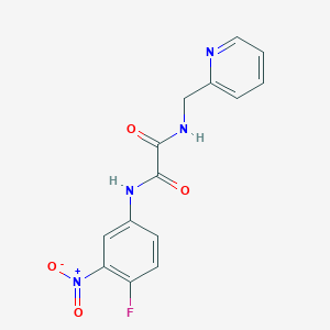 molecular formula C14H11FN4O4 B2603401 N1-(4-fluoro-3-nitrophenyl)-N2-(pyridin-2-ylmethyl)oxalamide CAS No. 899978-36-0