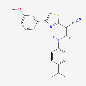 (Z)-3-((4-isopropylphenyl)amino)-2-(4-(3-methoxyphenyl)thiazol-2-yl)acrylonitrile