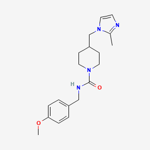 N-(4-methoxybenzyl)-4-((2-methyl-1H-imidazol-1-yl)methyl)piperidine-1-carboxamide