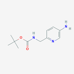 molecular formula C11H17N3O2 B2603405 5-Amino-2-(Boc-aminomethyl)pyridine CAS No. 1039055-46-3; 1780934-03-3
