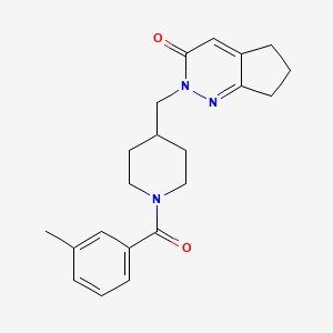2-[[1-(3-Methylbenzoyl)piperidin-4-yl]methyl]-6,7-dihydro-5H-cyclopenta[c]pyridazin-3-one
