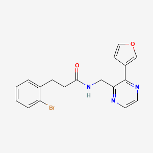 3-(2-bromophenyl)-N-((3-(furan-3-yl)pyrazin-2-yl)methyl)propanamide