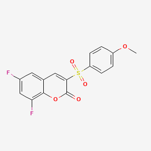 6,8-Difluoro-3-(4-methoxyphenyl)sulfonylchromen-2-one