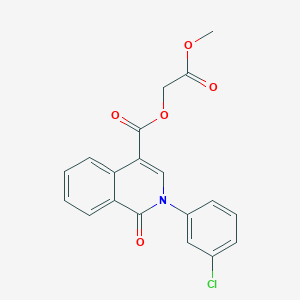 molecular formula C19H14ClNO5 B2603426 2-Methoxy-2-oxoethyl 2-(3-chlorophenyl)-1-oxo-1,2-dihydroisoquinoline-4-carboxylate CAS No. 1226432-71-8