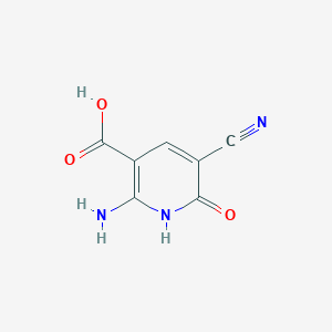 molecular formula C7H5N3O3 B2603427 2-氨基-5-氰基-6-氧代-1,6-二氢吡啶-3-羧酸 CAS No. 138060-94-3