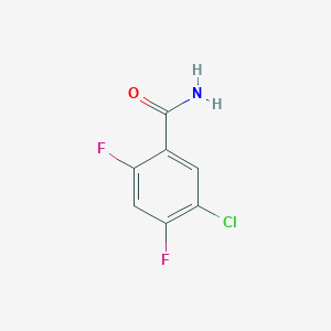 molecular formula C7H4ClF2NO B2603430 5-Chloro-2,4-difluorobenzamide CAS No. 1805526-09-3