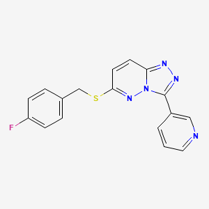 6-[(4-Fluorophenyl)methylsulfanyl]-3-pyridin-3-yl-[1,2,4]triazolo[4,3-b]pyridazine