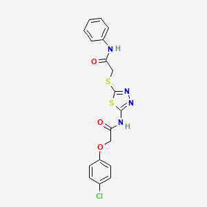 2-(4-chlorophenoxy)-N-(5-((2-oxo-2-(phenylamino)ethyl)thio)-1,3,4-thiadiazol-2-yl)acetamide