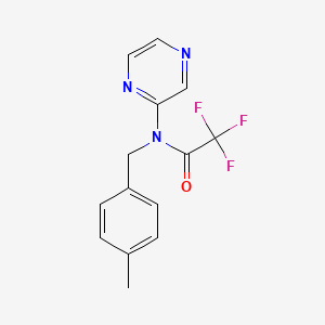 2,2,2-trifluoro-N-(4-methylbenzyl)-N-(2-pyrazinyl)acetamide