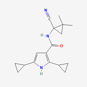 N-(1-Cyano-2,2-dimethylcyclopropyl)-2,5-dicyclopropyl-1H-pyrrole-3-carboxamide