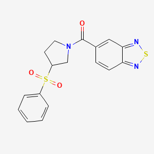 Benzo[c][1,2,5]thiadiazol-5-yl(3-(phenylsulfonyl)pyrrolidin-1-yl)methanone