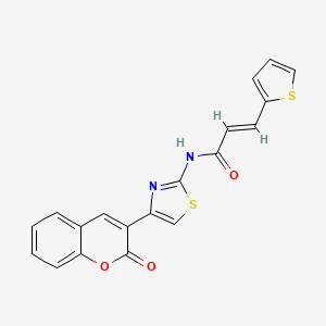 (E)-N-(4-(2-oxo-2H-chromen-3-yl)thiazol-2-yl)-3-(thiophen-2-yl)acrylamide