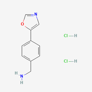 molecular formula C10H12Cl2N2O B2603489 [4-(1,3-Oxazol-5-yl)phenyl]methanamine dihydrochloride CAS No. 1909312-28-2