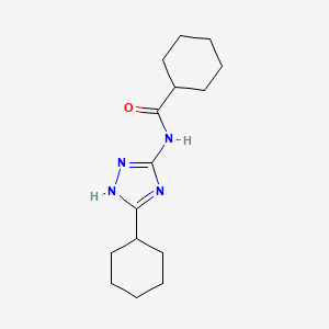 molecular formula C15H24N4O B2603492 N-(3-cyclohexyl-1H-1,2,4-triazol-5-yl)cyclohexanecarboxamide CAS No. 696649-81-7