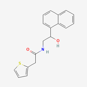 molecular formula C18H17NO2S B2603493 N-(2-hydroxy-2-(naphthalen-1-yl)ethyl)-2-(thiophen-2-yl)acetamide CAS No. 1351613-42-7