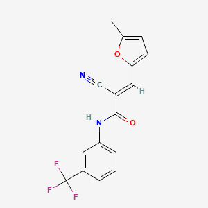 (E)-2-cyano-3-(5-methylfuran-2-yl)-N-[3-(trifluoromethyl)phenyl]prop-2-enamide