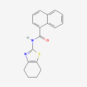 molecular formula C18H16N2OS B2603499 N-(4,5,6,7-四氢-1,3-苯并噻唑-2-基)萘-1-甲酰胺 CAS No. 321555-50-4