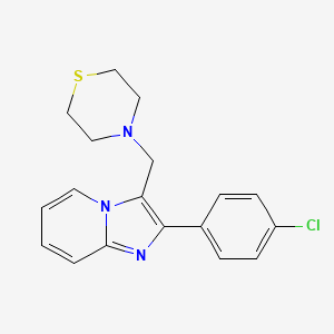 2-(4-Chlorophenyl)-3-(1,4-thiazinan-4-ylmethyl)imidazo[1,2-a]pyridine