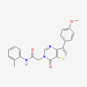 2-[7-(4-methoxyphenyl)-4-oxo-3H,4H-thieno[3,2-d]pyrimidin-3-yl]-N-(2-methylphenyl)acetamide