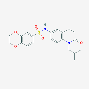B2603524 N-(1-isobutyl-2-oxo-1,2,3,4-tetrahydroquinolin-6-yl)-2,3-dihydrobenzo[b][1,4]dioxine-6-sulfonamide CAS No. 941912-35-2