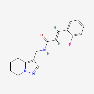 molecular formula C17H18FN3O B2603529 (E)-3-(2-fluorophenyl)-N-((4,5,6,7-tetrahydropyrazolo[1,5-a]pyridin-3-yl)methyl)acrylamide CAS No. 2034997-92-5