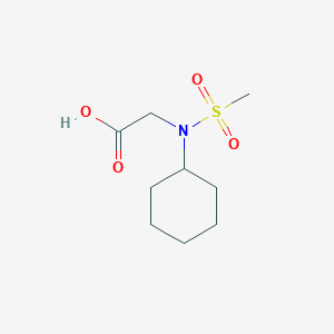 molecular formula C9H17NO4S B2603533 (Cyclohexyl-methanesulfonyl-amino)-acetic acid CAS No. 695174-16-4
