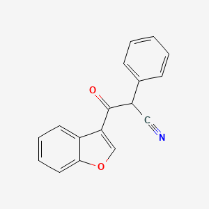 molecular formula C17H11NO2 B2603548 3-(1-Benzofuran-3-yl)-3-oxo-2-phenylpropanenitrile CAS No. 1409440-76-1