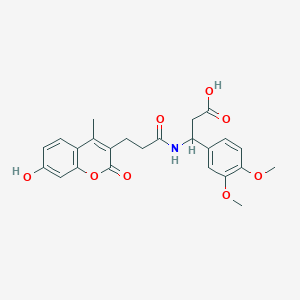 3-(3,4-dimethoxyphenyl)-3-{[3-(7-hydroxy-4-methyl-2-oxo-2H-chromen-3-yl)propanoyl]amino}propanoic acid