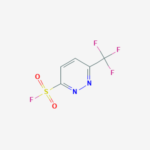 molecular formula C5H2F4N2O2S B2603554 6-(Trifluoromethyl)pyridazine-3-sulfonyl fluoride CAS No. 2011091-72-6