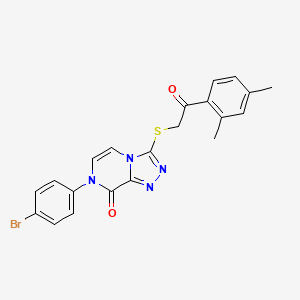 7-(4-bromophenyl)-3-{[2-(2,4-dimethylphenyl)-2-oxoethyl]sulfanyl}-7H,8H-[1,2,4]triazolo[4,3-a]pyrazin-8-one