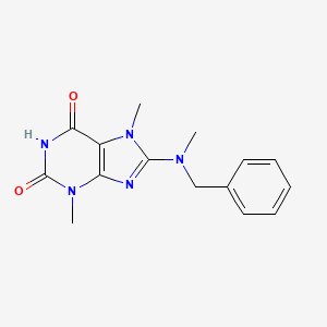 molecular formula C15H17N5O2 B2603561 8-(benzyl(methyl)amino)-3,7-dimethyl-1H-purine-2,6(3H,7H)-dione CAS No. 359712-75-7