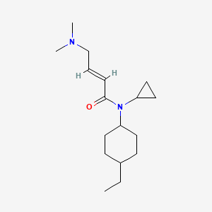 molecular formula C17H30N2O B2603562 (E)-N-Cyclopropyl-4-(dimethylamino)-N-(4-ethylcyclohexyl)but-2-enamide CAS No. 2411334-94-4