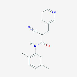 molecular formula C17H17N3O B2603564 2-cyano-N-(2,5-dimethylphenyl)-3-pyridin-3-ylpropanamide CAS No. 483359-21-3