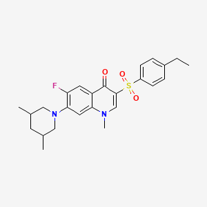 molecular formula C25H29FN2O3S B2603565 7-(3,5-dimethylpiperidin-1-yl)-3-((4-ethylphenyl)sulfonyl)-6-fluoro-1-methylquinolin-4(1H)-one CAS No. 892768-64-8