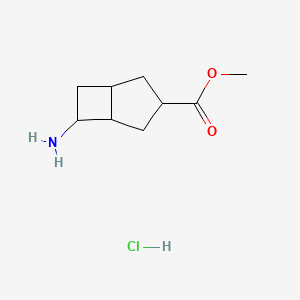 molecular formula C9H16ClNO2 B2603578 Methyl 6-aminobicyclo[3.2.0]heptane-3-carboxylate hydrochloride CAS No. 2137588-73-7