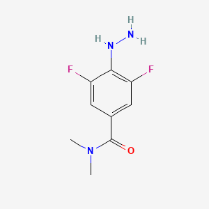 molecular formula C9H11F2N3O B2603581 3,5-difluoro-4-hydrazinyl-N,N-dimethylbenzamide CAS No. 1342988-85-5