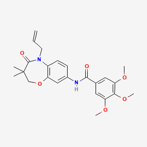 N-(5-allyl-3,3-dimethyl-4-oxo-2,3,4,5-tetrahydrobenzo[b][1,4]oxazepin-8-yl)-3,4,5-trimethoxybenzamide