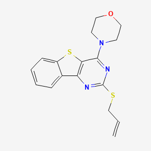 molecular formula C17H17N3OS2 B2603593 2-(Allylsulfanyl)-4-morpholino[1]benzothieno[3,2-d]pyrimidine CAS No. 478029-86-6
