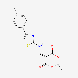 2,2-Dimethyl-5-[[[4-(4-methylphenyl)-1,3-thiazol-2-yl]amino]methylidene]-1,3-dioxane-4,6-dione