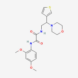 molecular formula C20H25N3O5S B2603597 N1-(2,4-dimethoxyphenyl)-N2-(2-morpholino-2-(thiophen-3-yl)ethyl)oxalamide CAS No. 946248-15-3